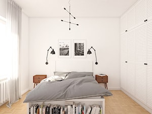 Mieszkanie 85m2 Warszawa - Średnia biała sypialnia, styl nowoczesny - zdjęcie od INTERIOLOGY