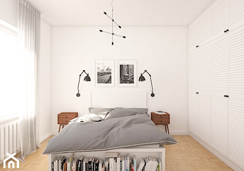 Mieszkanie 85m2 Warszawa - Średnia biała sypialnia, styl nowoczesny - zdjęcie od INTERIOLOGY
