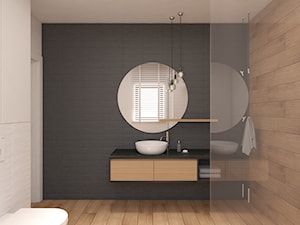 Dom 150m2 pod Warszawą - Średnia łazienka z oknem, styl industrialny - zdjęcie od INTERIOLOGY