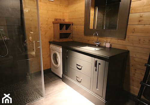 Łazienki - Mała bez okna z pralką / suszarką łazienka, styl skandynawski - zdjęcie od ELEN-Pasja Tworzenie Mebli