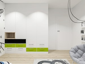 Dom w Piastowie - Duża biała sypialnia, styl nowoczesny - zdjęcie od Piwońska&Serwa