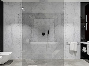 Salon kąpielowy - Średnia bez okna z dwoma umywalkami łazienka, styl nowoczesny - zdjęcie od Piwońska&Serwa