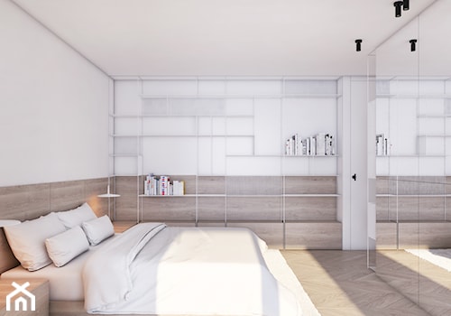 Wawrzyńca - Średnia biała sypialnia, styl minimalistyczny - zdjęcie od Motifo Architektura & Wnętrza