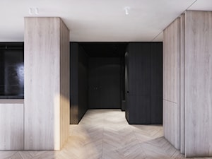 Wawrzyńca - Duży czarny hol / przedpokój, styl minimalistyczny - zdjęcie od Motifo Architektura & Wnętrza