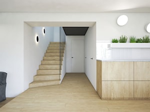 PRZEBUDOWA_Jasień_Dom Prywatny - Średni biały hol / przedpokój, styl minimalistyczny - zdjęcie od Motifo Architektura & Wnętrza