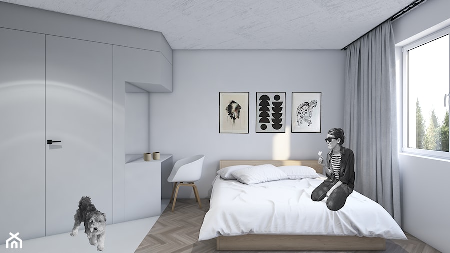 Oś. Oświecenia - Sypialnia, styl minimalistyczny - zdjęcie od Motifo Architektura & Wnętrza