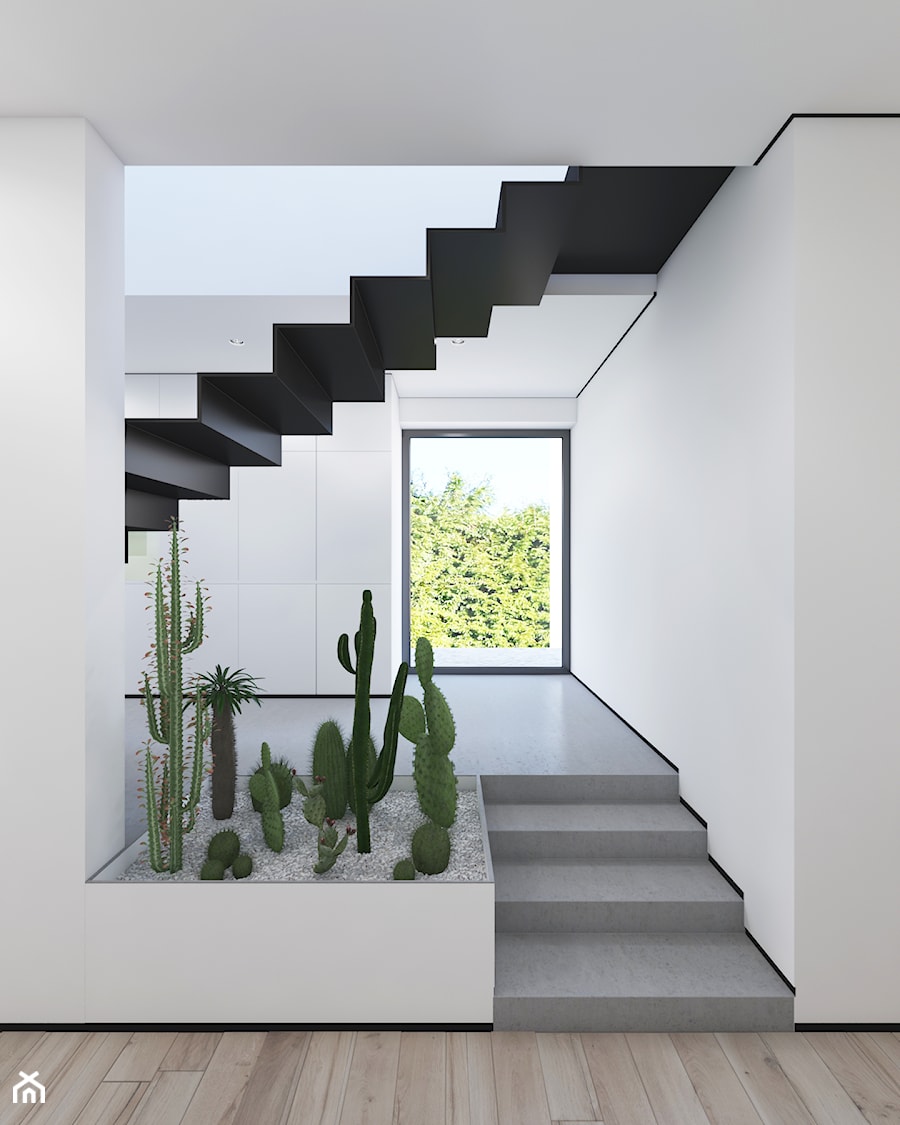 Nowy Sącz - Średni biały hol / przedpokój, styl minimalistyczny - zdjęcie od Motifo Architektura & Wnętrza
