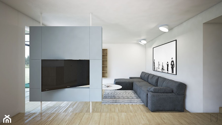 PRZEBUDOWA_Jasień_Dom Prywatny - Salon, styl minimalistyczny - zdjęcie od Motifo Architektura & Wnętrza