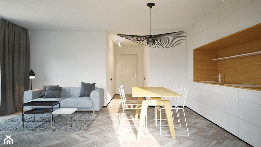 Łódź_ Mieszkanie Prywatne - Salon, styl minimalistyczny - zdjęcie od Motifo Architektura & Wnętrza