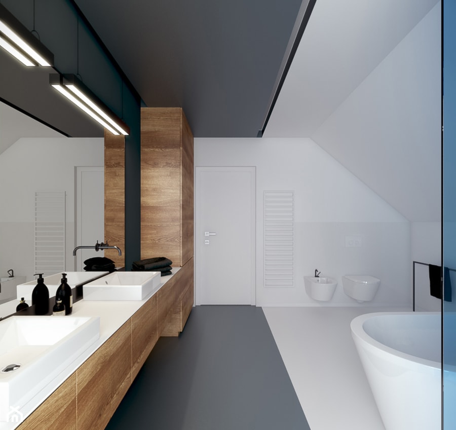 DOM_WRZĄSOWICE - Łazienka, styl minimalistyczny - zdjęcie od Motifo Architektura & Wnętrza