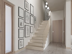 Dom Ostrołęka - Hol / przedpokój, styl nowoczesny - zdjęcie od Biuro projektowe Joanna Karwowska