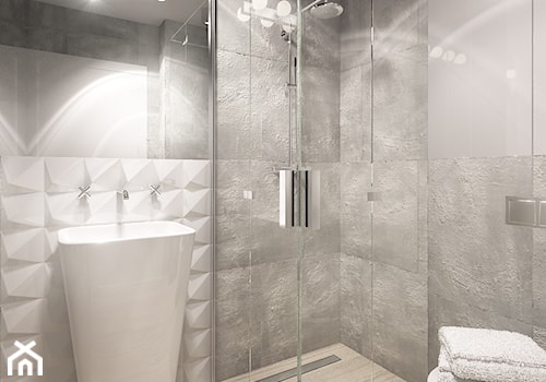 Dom jednorodzinny Suwałki - Mała łazienka, styl minimalistyczny - zdjęcie od Biuro projektowe Joanna Karwowska