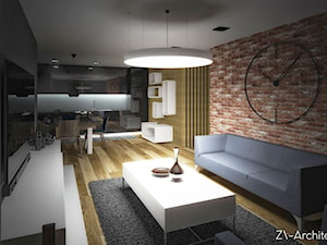 Mieszkanie w domu jednorodzinnym - Salon - zdjęcie od ZA-ARCHITEKT