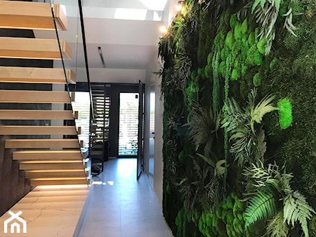 Aranżacje wnętrz - Hol / Przedpokój: Ściana z roślin stabilizowanych - JUKO green design. Przeglądaj, dodawaj i zapisuj najlepsze zdjęcia, pomysły i inspiracje designerskie. W bazie mamy już prawie milion fotografii!