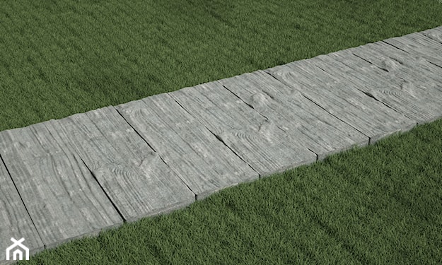 ścieżka z betonu w ogrodzie