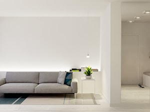 Mieszkanie w bieli Rzeszów - Salon, styl nowoczesny - zdjęcie od NUKO STUDIO