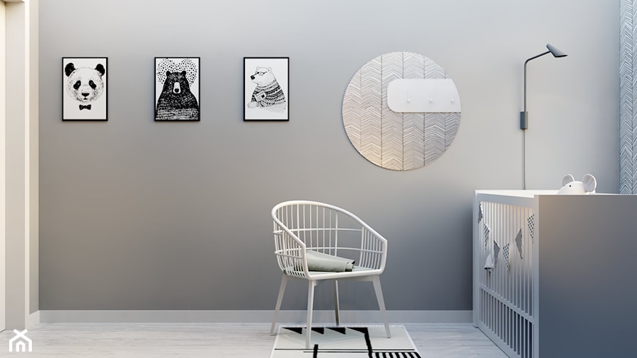 Mieszkanie w bieli Rzeszów - Pokój dziecka, styl nowoczesny - zdjęcie od NUKO STUDIO