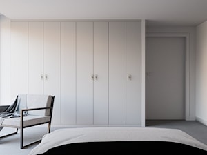 Dom w duńskim stylu Kraków - Średnia szara sypialnia, styl minimalistyczny - zdjęcie od NUKO STUDIO