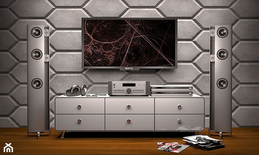 Panele 3D ZICARO - SONIC gray rock - zdjęcie od DESIBOX - Odkryj wyjątkowy design z naszymi panelami tapicerowanymi