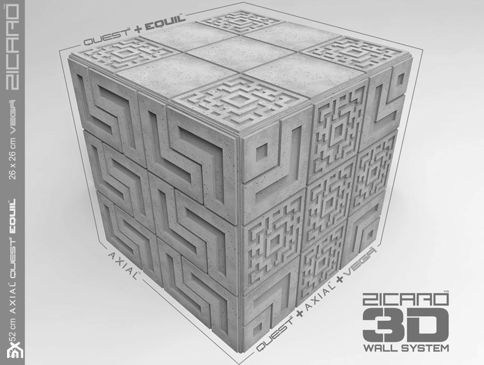 PANELE ZICARO - AXIAL, VEGA, QUEST, EQUIL - zdjęcie od ZICARO - Producent paneli ściennych 3d oraz paneli ażurowych - Homebook