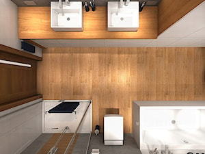 Łazienka na poddaszu - Średnia na poddaszu bez okna łazienka, styl skandynawski - zdjęcie od Pomarańcze Studio