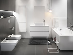 Crea - Średnia bez okna z lustrem łazienka, styl minimalistyczny - zdjęcie od Cersanit