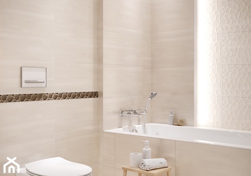 Calm Organic - Średnia z punktowym oświetleniem łazienka, styl tradycyjny - zdjęcie od Cersanit