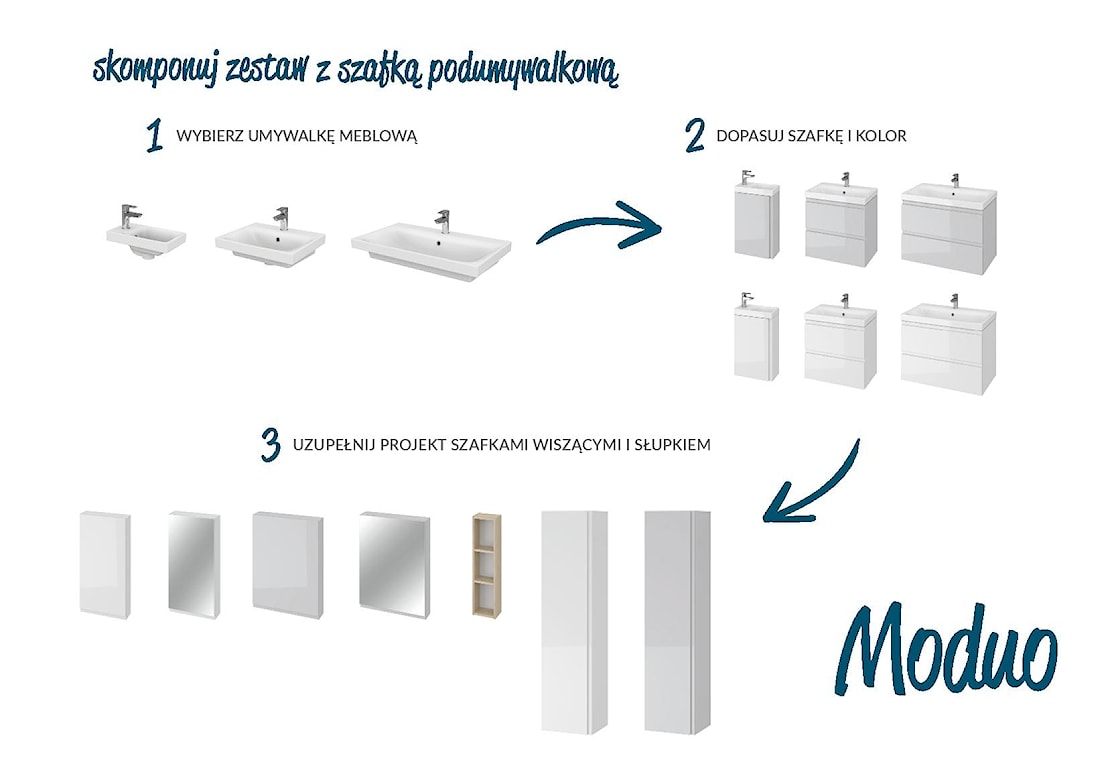 konfiguracje mebli modułowych cersanit