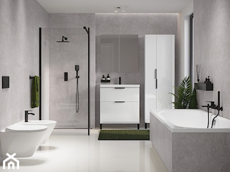 Aranżacje wnętrz - Łazienka: CITY By Cersanit BIG BATHROOM - Cersanit. Przeglądaj, dodawaj i zapisuj najlepsze zdjęcia, pomysły i inspiracje designerskie. W bazie mamy już prawie milion fotografii!