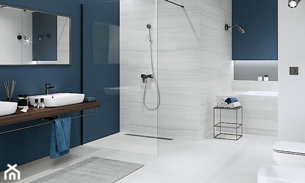 styl nowoczesny w łazience, łazienka z prysznicem, nowoczesna łazienka