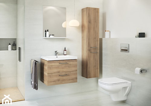 Inspiracje łazienki - Średnia bez okna łazienka, styl skandynawski - zdjęcie od Cersanit