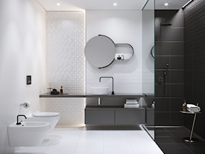 Good Look - Średnia bez okna z lustrem z punktowym oświetleniem łazienka, styl nowoczesny - zdjęcie od Cersanit