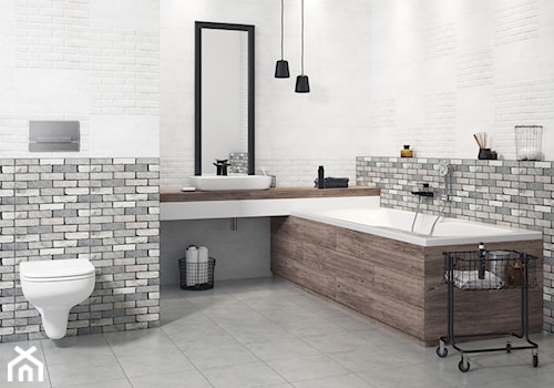 Inspiracje łazienki - Średnia bez okna łazienka, styl industrialny - zdjęcie od Cersanit