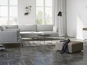 Rosta - Średni biały salon, styl minimalistyczny - zdjęcie od Cersanit