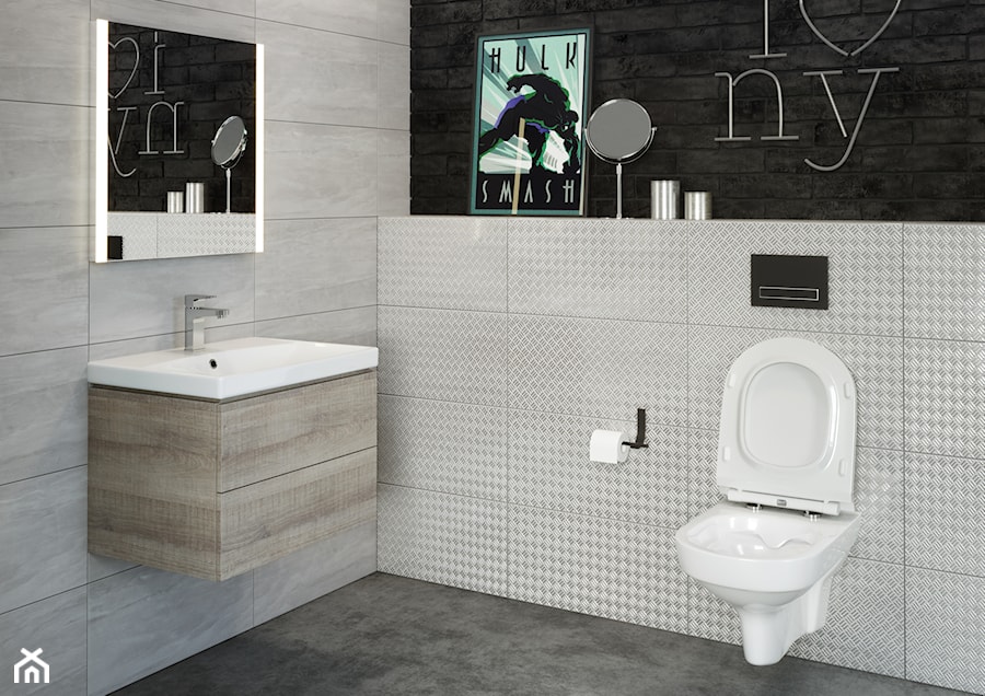 Clean On - Średnia łazienka, styl nowoczesny - zdjęcie od Cersanit
