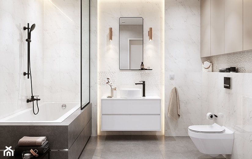 Cala - Średnia bez okna łazienka, styl nowoczesny - zdjęcie od Cersanit