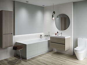 Crea - Średnia z punktowym oświetleniem łazienka, styl minimalistyczny - zdjęcie od Cersanit