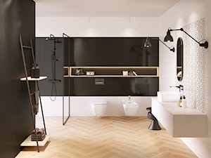 Pret-a-porter - Średnia bez okna z lustrem z punktowym oświetleniem łazienka, styl nowoczesny - zdjęcie od Cersanit