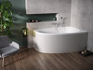 Wanny - Średnia jako pokój kąpielowy łazienka z oknem, styl nowoczesny - zdjęcie od Cersanit