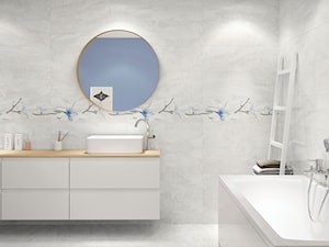 Stone Flowers - Średnia bez okna z lustrem łazienka, styl nowoczesny - zdjęcie od Cersanit