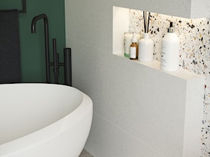 Hika - Mała bez okna z punktowym oświetleniem łazienka, styl nowoczesny - zdjęcie od Cersanit