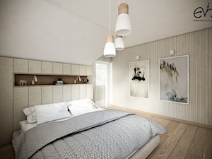 Przytulna sypialnia na poddaszu - Średnia sypialnia, styl nowoczesny - zdjęcie od Evin
