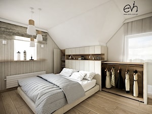 Przytulna sypialnia na poddaszu - Duża sypialnia, styl nowoczesny - zdjęcie od Evin