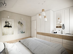 Przytulna sypialnia na poddaszu - Średnia biała sypialnia na poddaszu, styl nowoczesny - zdjęcie od Evin