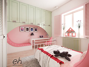 Arbuzowy pokój - Średni biały pokój dziecka dla dziecka dla dziewczynki, styl nowoczesny - zdjęcie od Evin
