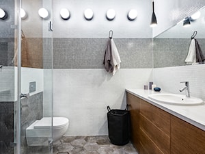 EG PROJEKT - Mała bez okna z lustrem łazienka, styl minimalistyczny - zdjęcie od Dauksza Foto