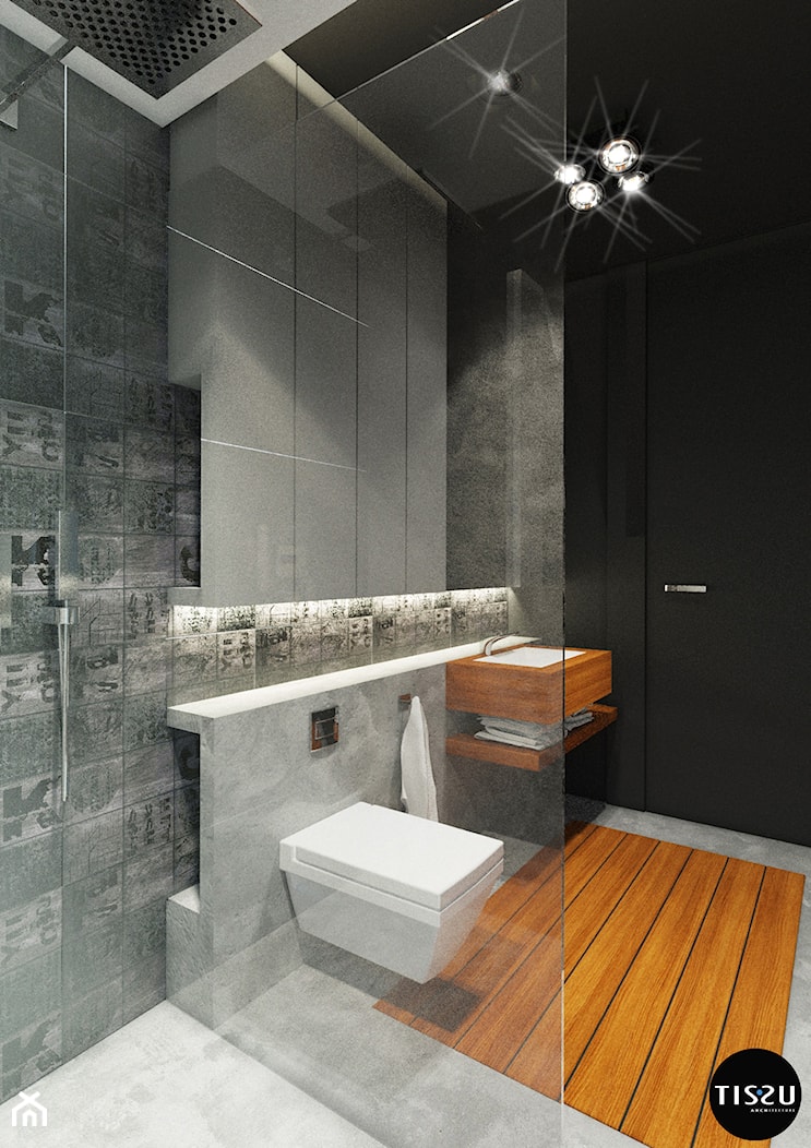 Projekt wnętrza łazienki w domu w Milanówku. - zdjęcie od TissuArchitecture - Homebook