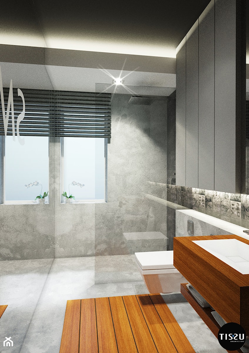 Projekt wnętrza łazienki w domu w Milanówku. - zdjęcie od TissuArchitecture