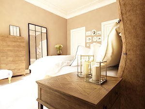 ANGIELSKI ROMANTYZM W REZYDENCJI W MILANÓWKU - Średnia biała brązowa sypialnia, styl tradycyjny - zdjęcie od TissuArchitecture