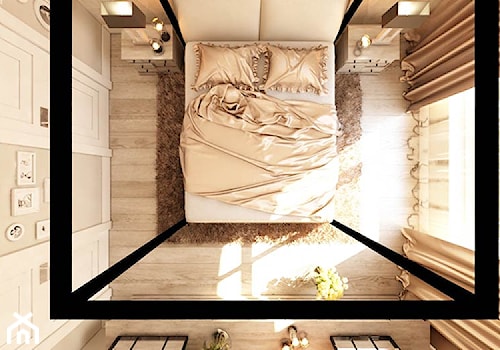 ANGIELSKI ROMANTYZM W REZYDENCJI W MILANÓWKU - Średnia beżowa sypialnia, styl glamour - zdjęcie od TissuArchitecture